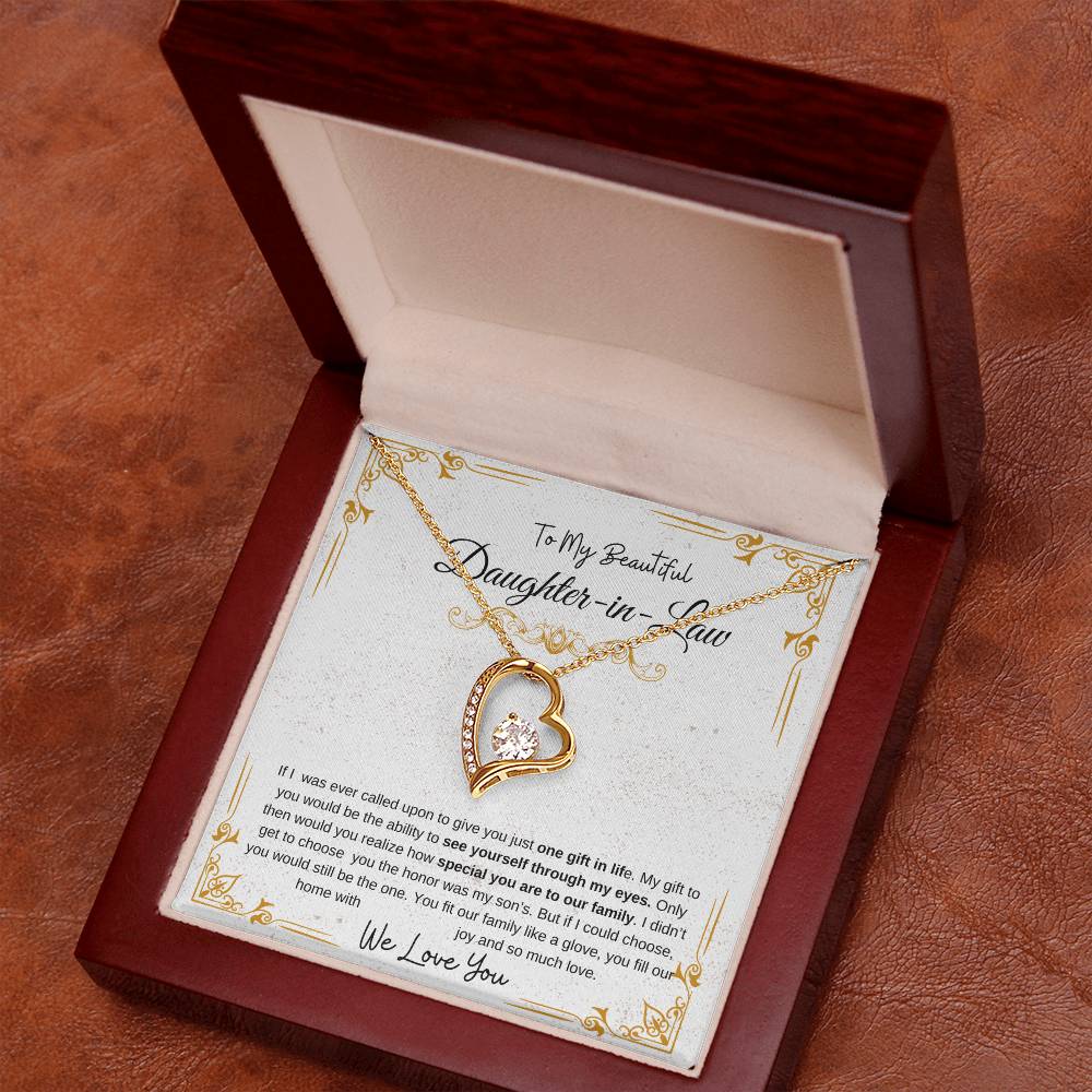 My Beautiful Daughter In Law | We Love You | Heart Necklace