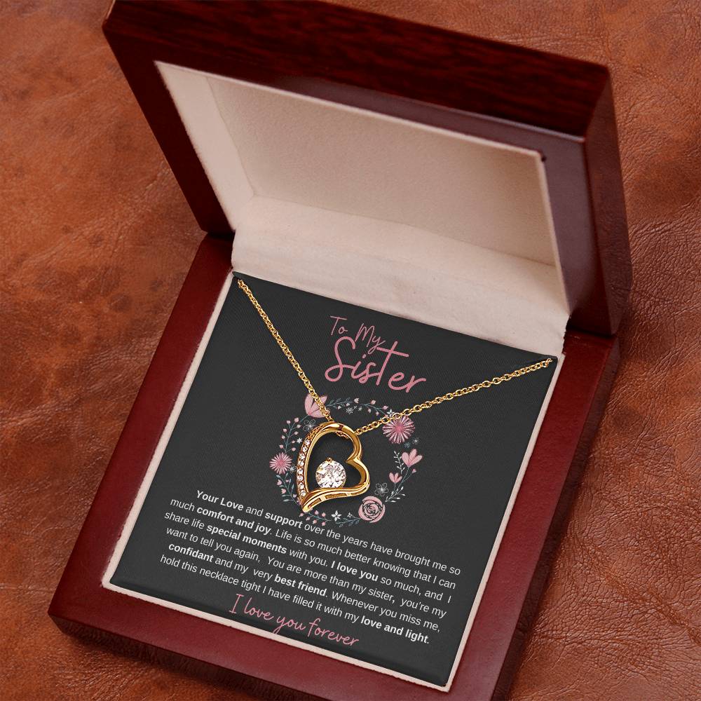 I Love You Sister | Forever Heart Necklace