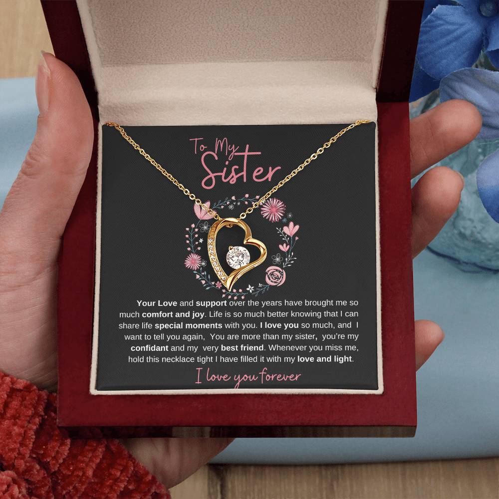 I Love You Sister | Forever Heart Necklace