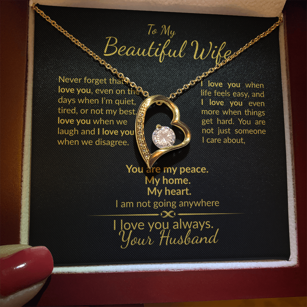 My Wife I Choose You Forever- Heart Necklace Gift