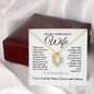TO MY GORGEOUS WIFE I LOVE YOU FOREVER HEART NECKLACE