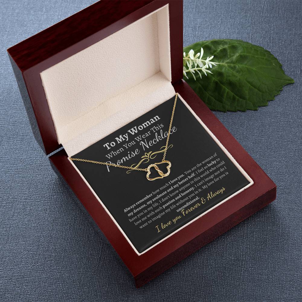 To My Everlasting Love- Yellow Gold Heart Necklace