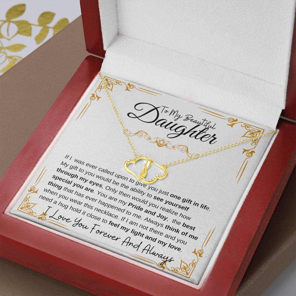 To My Beautiful Daughter: 10 Carat Everlasting Love Necklace