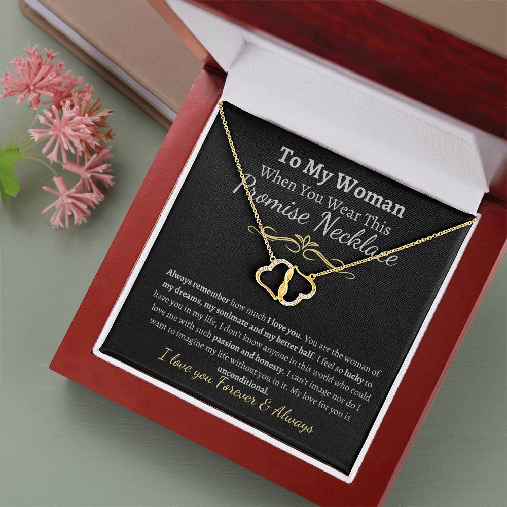To My Everlasting Love- Yellow Gold Heart Necklace