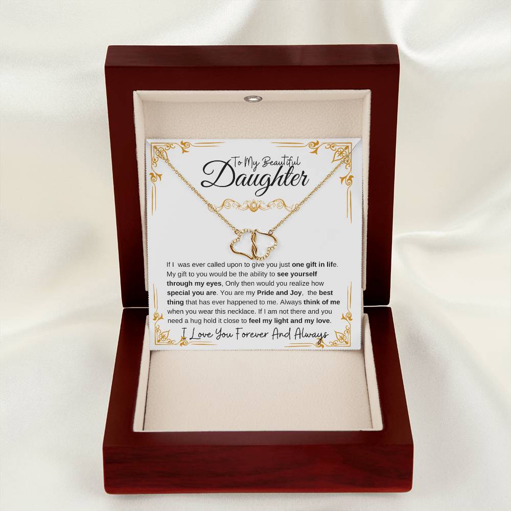 To My Beautiful Daughter: 10 Carat Everlasting Love Necklace