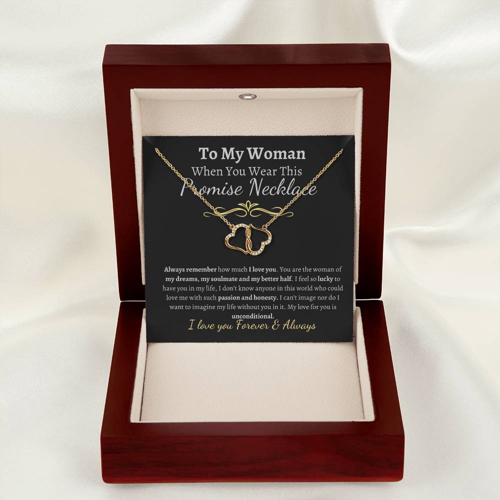 To My Everlasting Love- Yellow Gold Heart Necklace