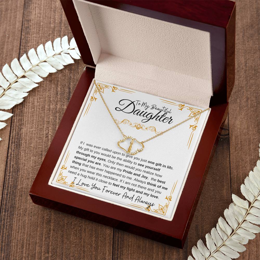 To My Beautiful Daughter: 10 Carat Everlasting Love Necklace