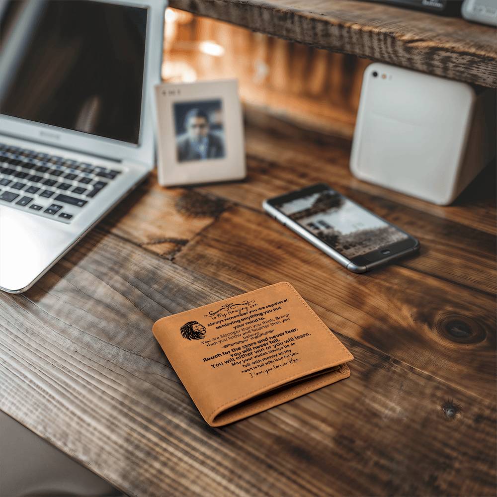 To My Amazing Son| Graduation Leather Wallet