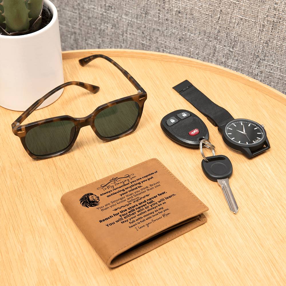 To My Amazing Son| Graduation Leather Wallet