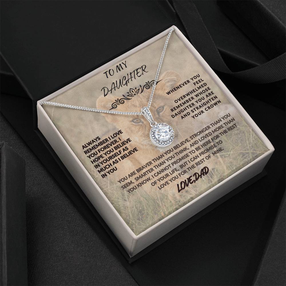To My Daughter Fix Your Crown-Eternal Hope Necklace