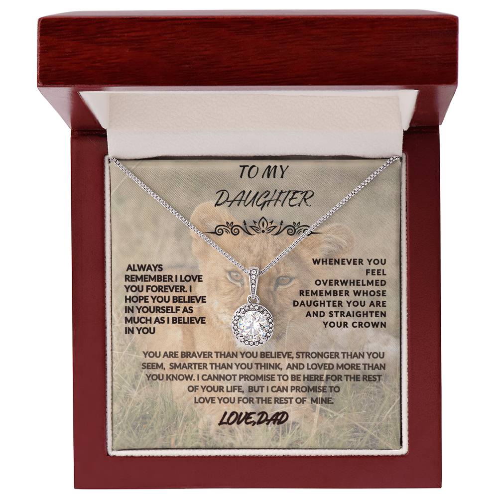 To My Daughter Fix Your Crown-Eternal Hope Necklace