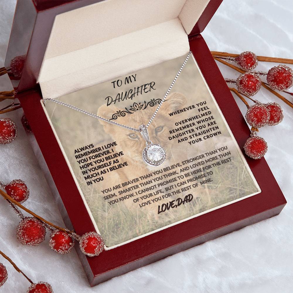 To My Daughter Fix Your Crown-Eternal Hope Necklace