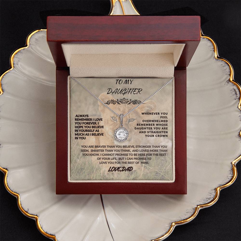 To My Daughter Fix Your Crown-Eternal Hope Necklace