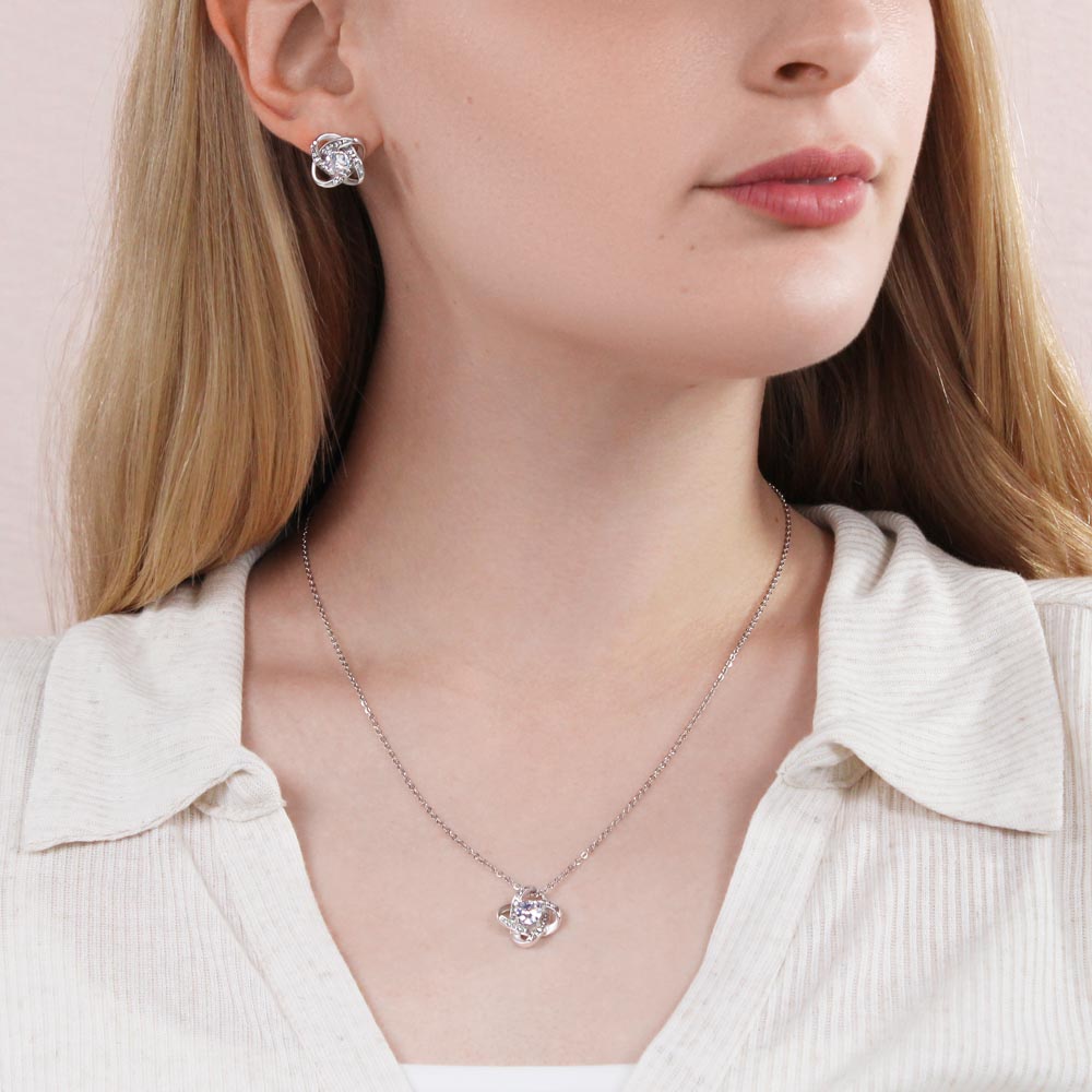 My Daughter- I am so Proud| Love Knot Necklace Set