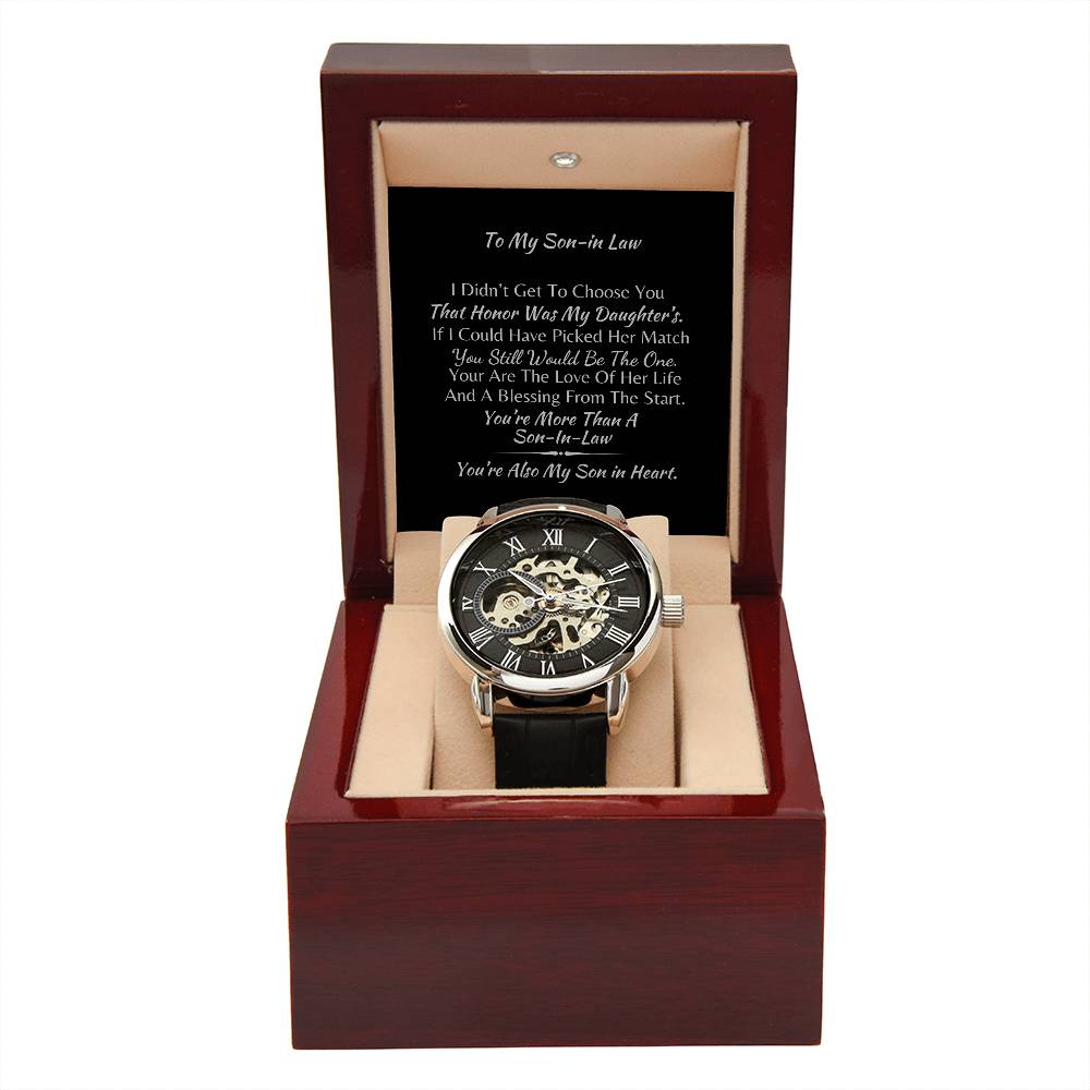 To My New Son-In-Law| LUXURY PERSONALIZED MEN'S WATCH