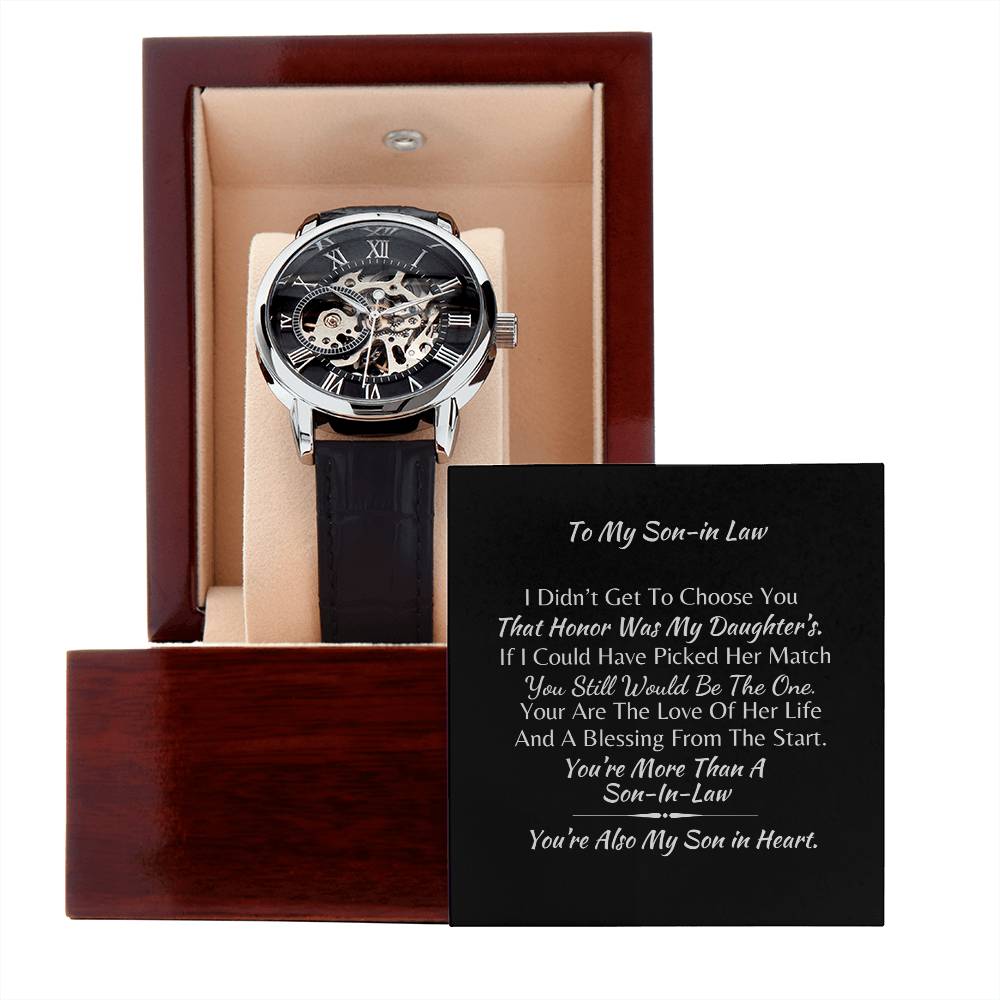 To My New Son-In-Law| LUXURY PERSONALIZED MEN'S WATCH