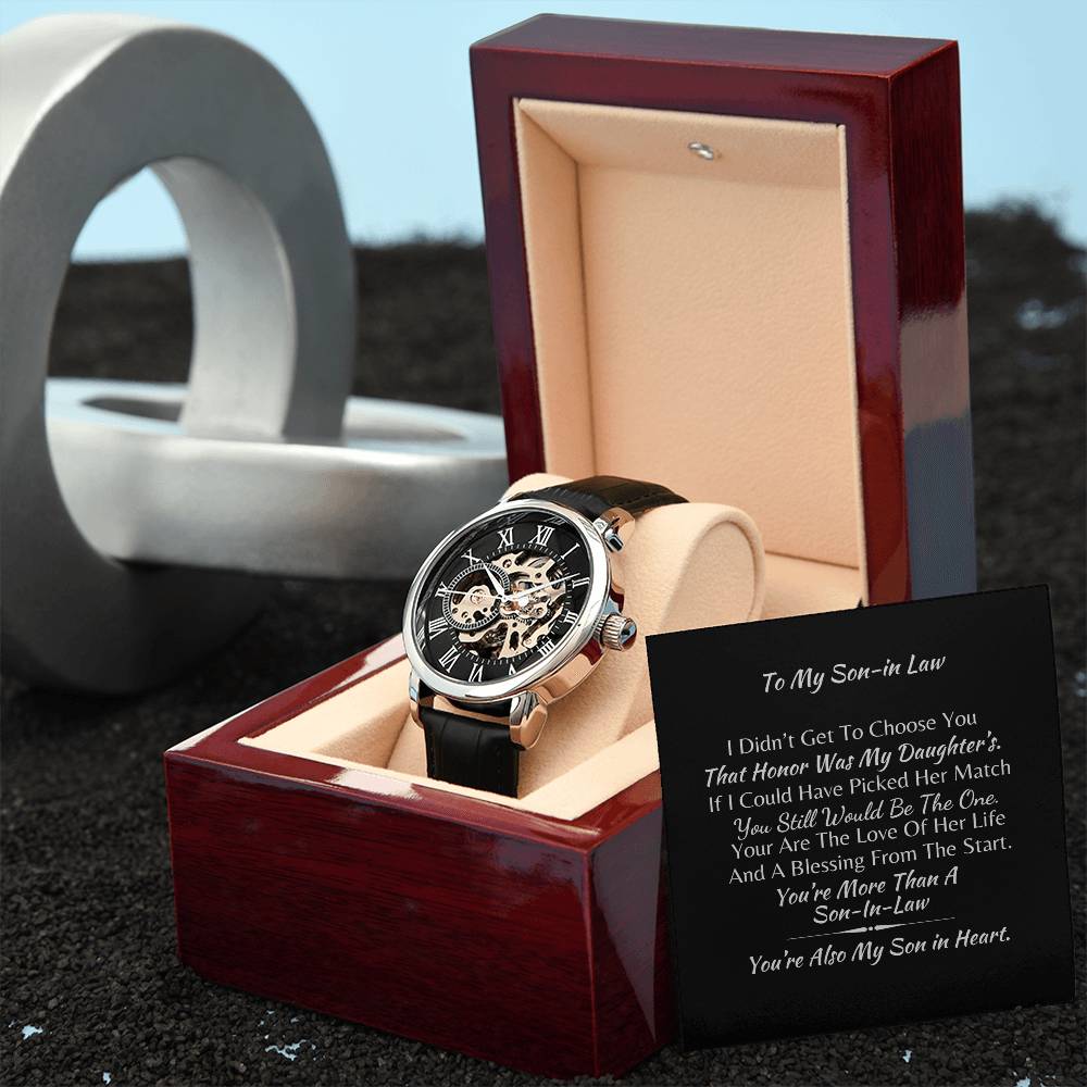 To My New Son-In-Law| LUXURY PERSONALIZED MEN'S WATCH