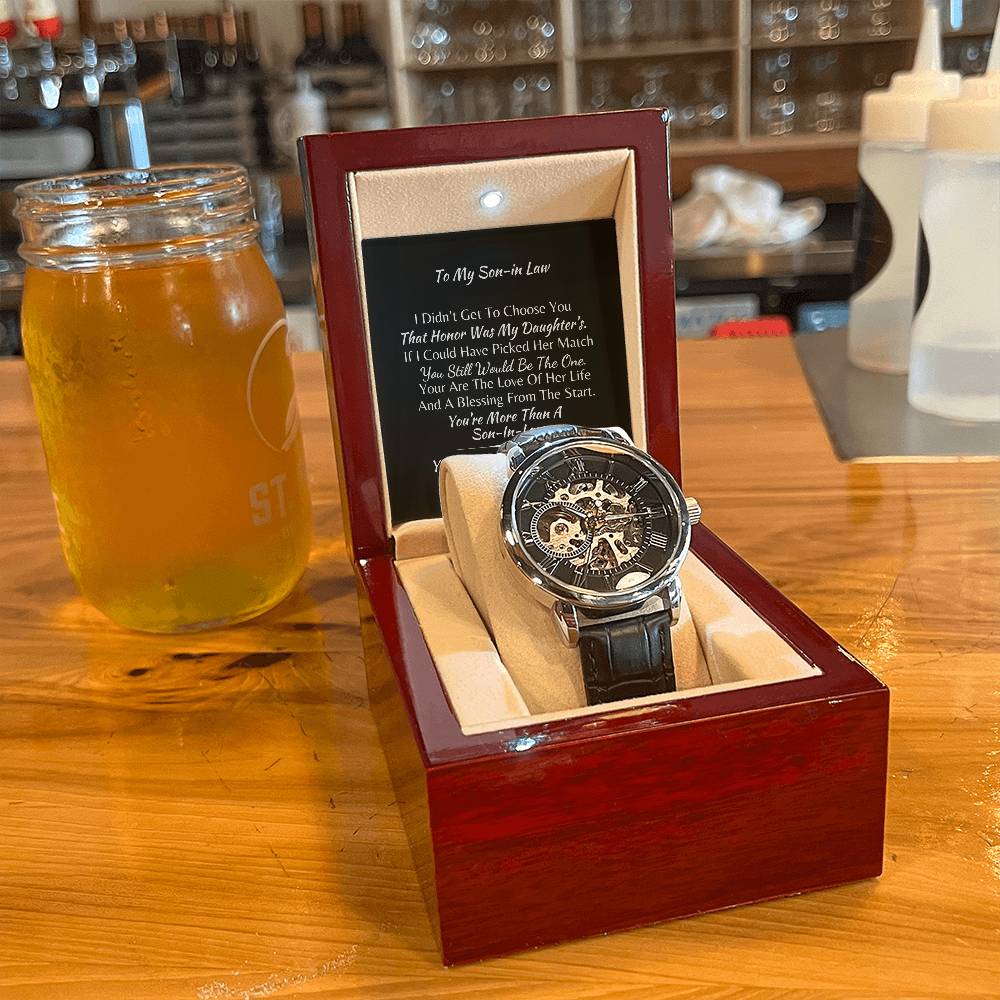 To My New Son-In-Law| LUXURY PERSONALIZED MEN'S WATCH