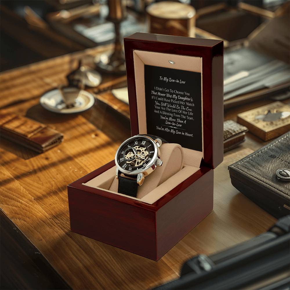 To My New Son-In-Law| LUXURY PERSONALIZED MEN'S WATCH