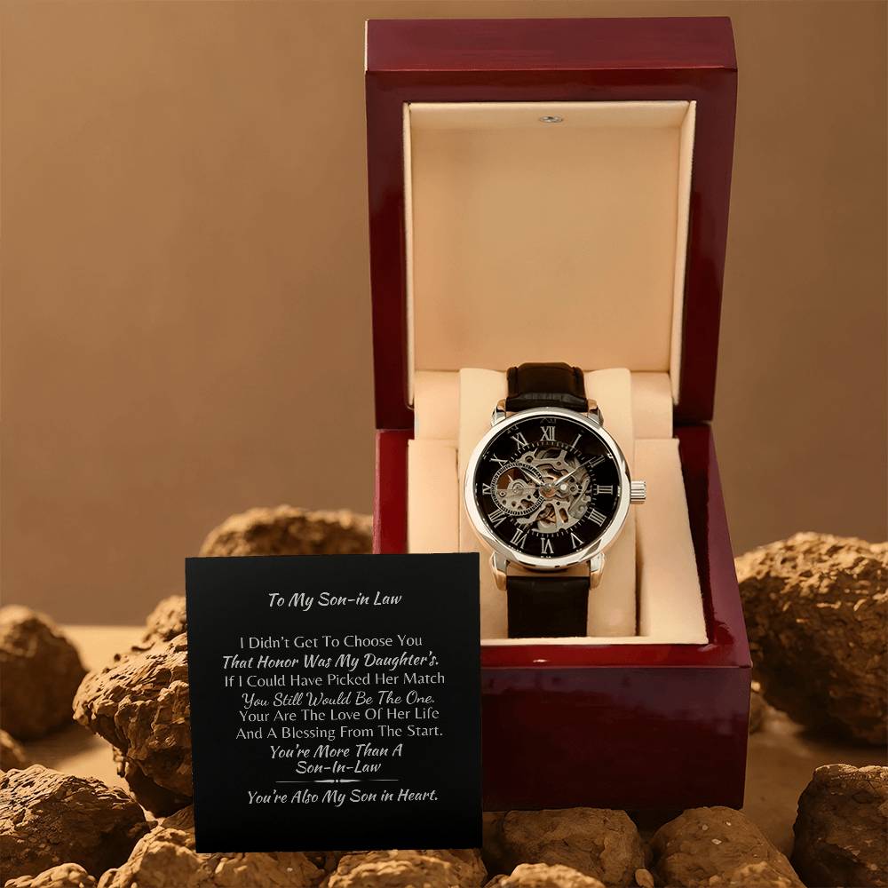 To My New Son-In-Law| LUXURY PERSONALIZED MEN'S WATCH