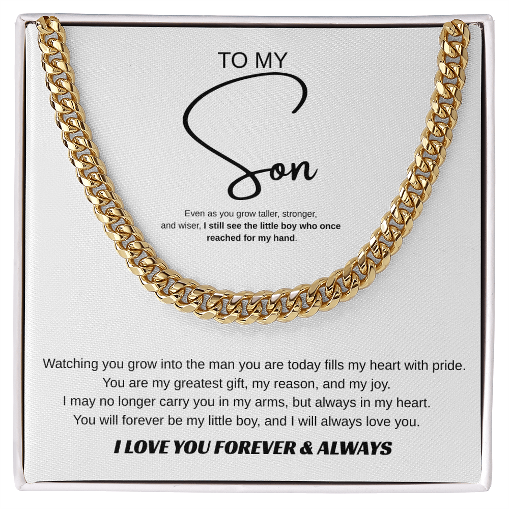 To My Son | Always In My Heart Cuban Necklace