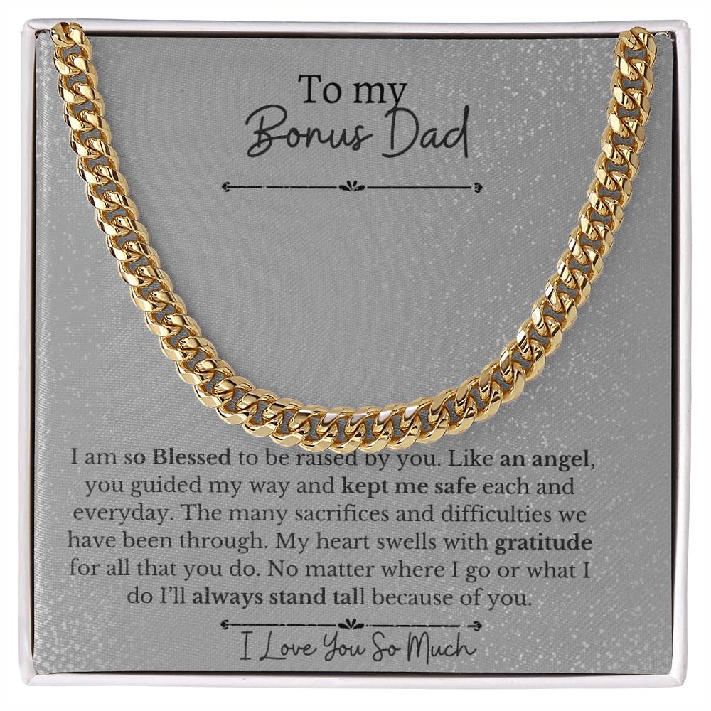 To My Dad-You are a Bonus-Thank You |Cuban Chain