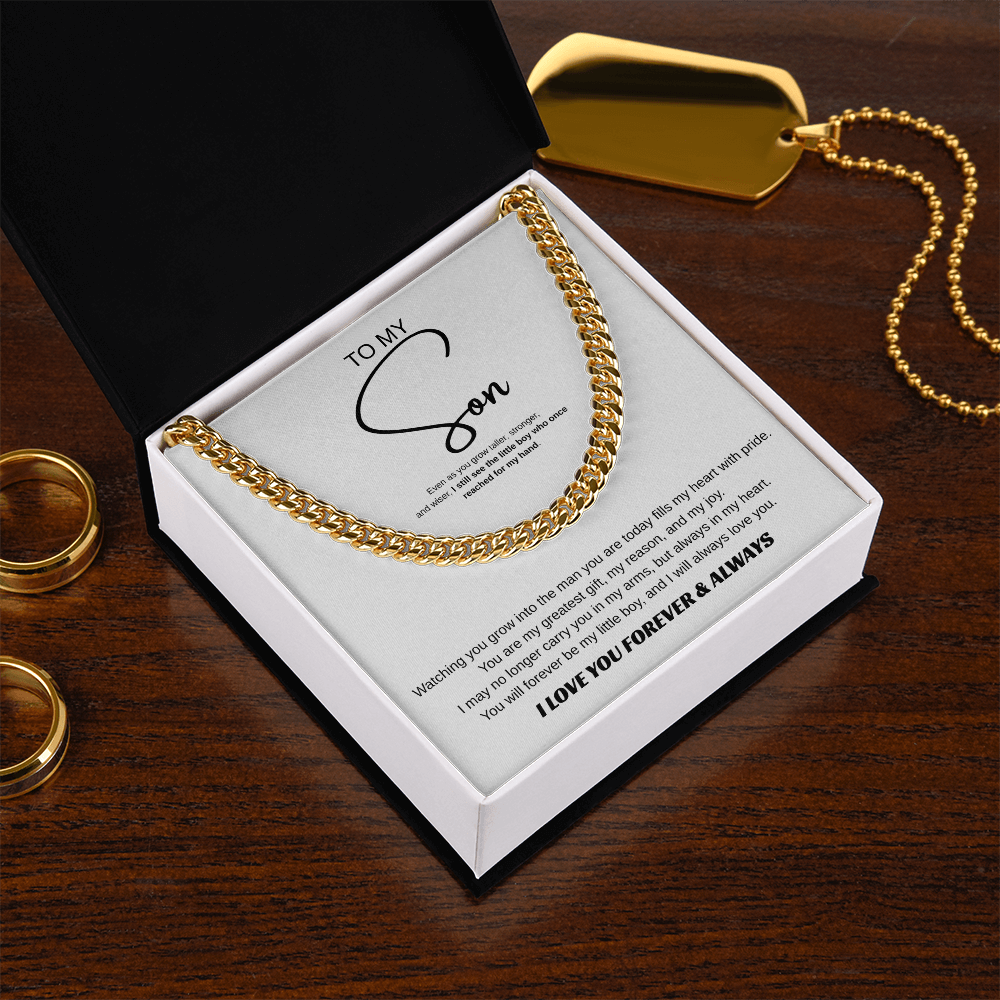 To My Son | Always In My Heart Cuban Necklace