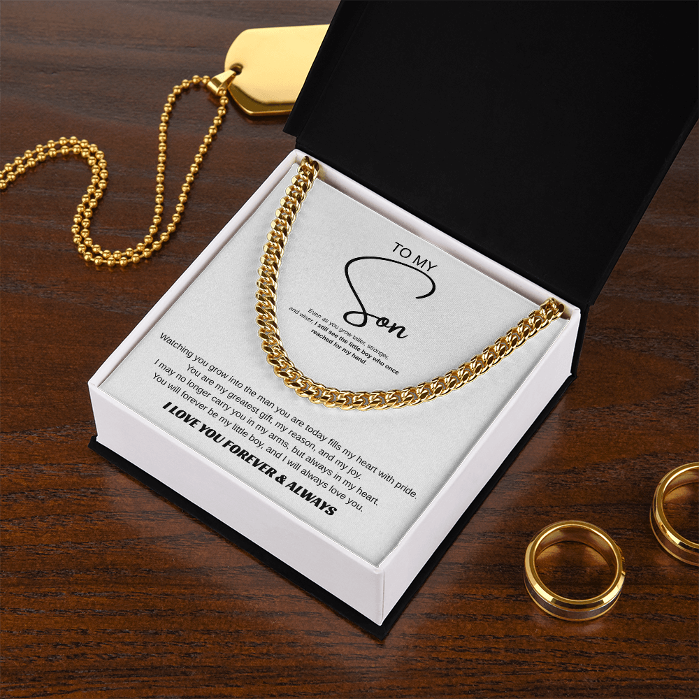 To My Son | Always In My Heart Cuban Necklace
