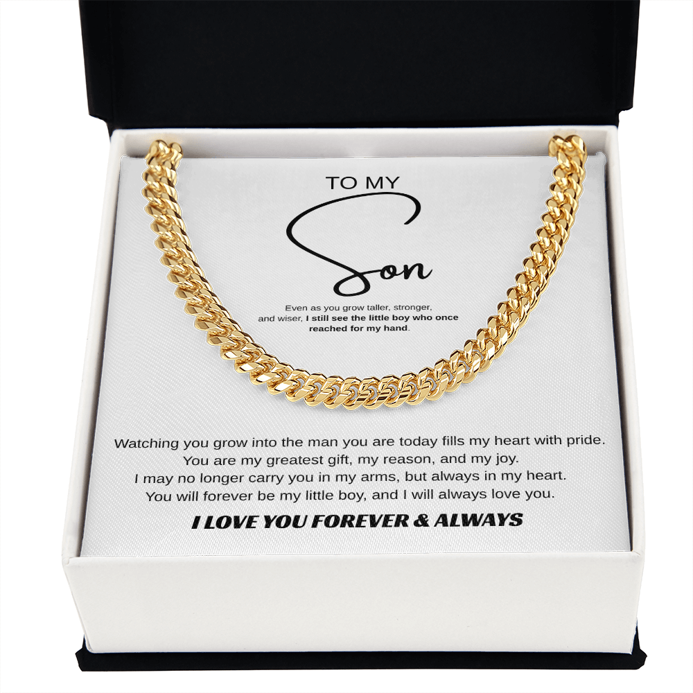 To My Son | Always In My Heart Cuban Necklace