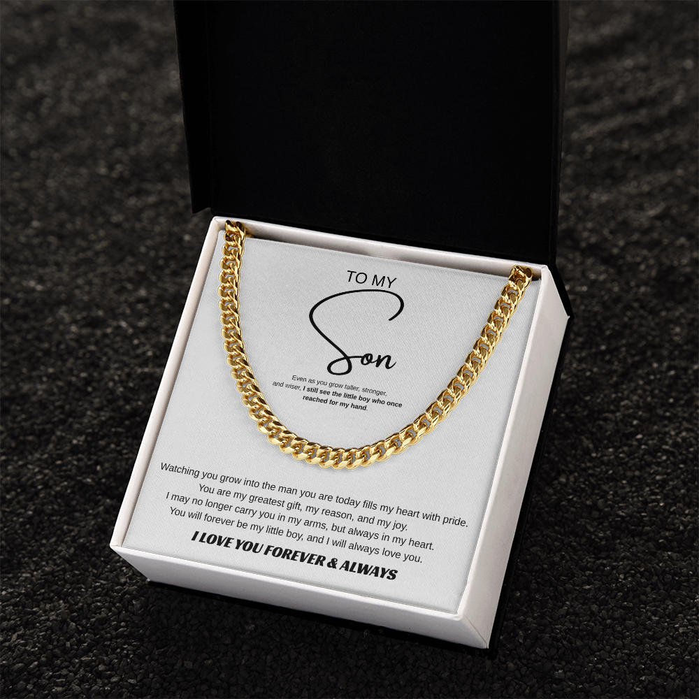 To My Son | Always In My Heart Cuban Necklace