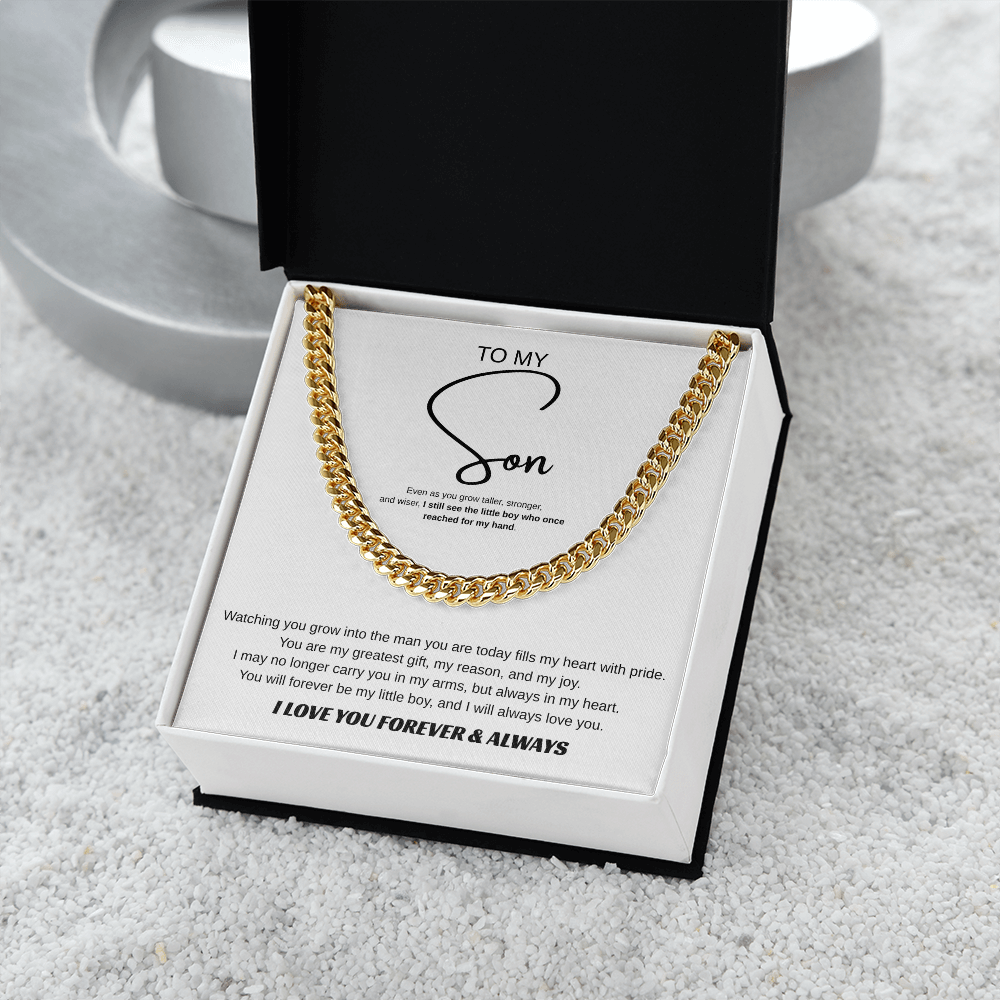 To My Son | Always In My Heart Cuban Necklace