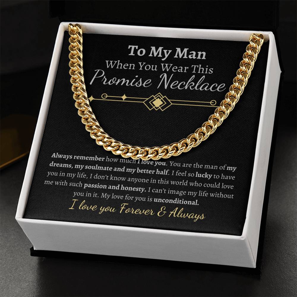 To My Man-I Love You Promise Necklace