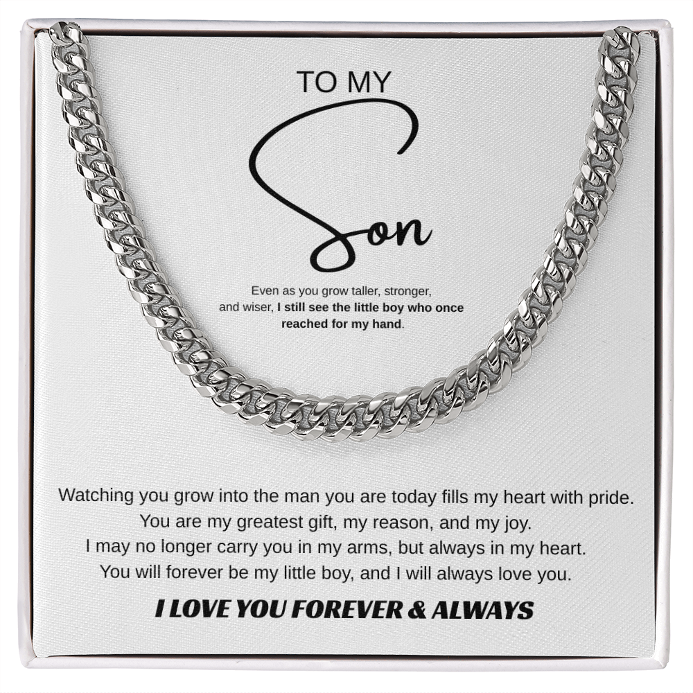 To My Son | Always In My Heart Cuban Necklace