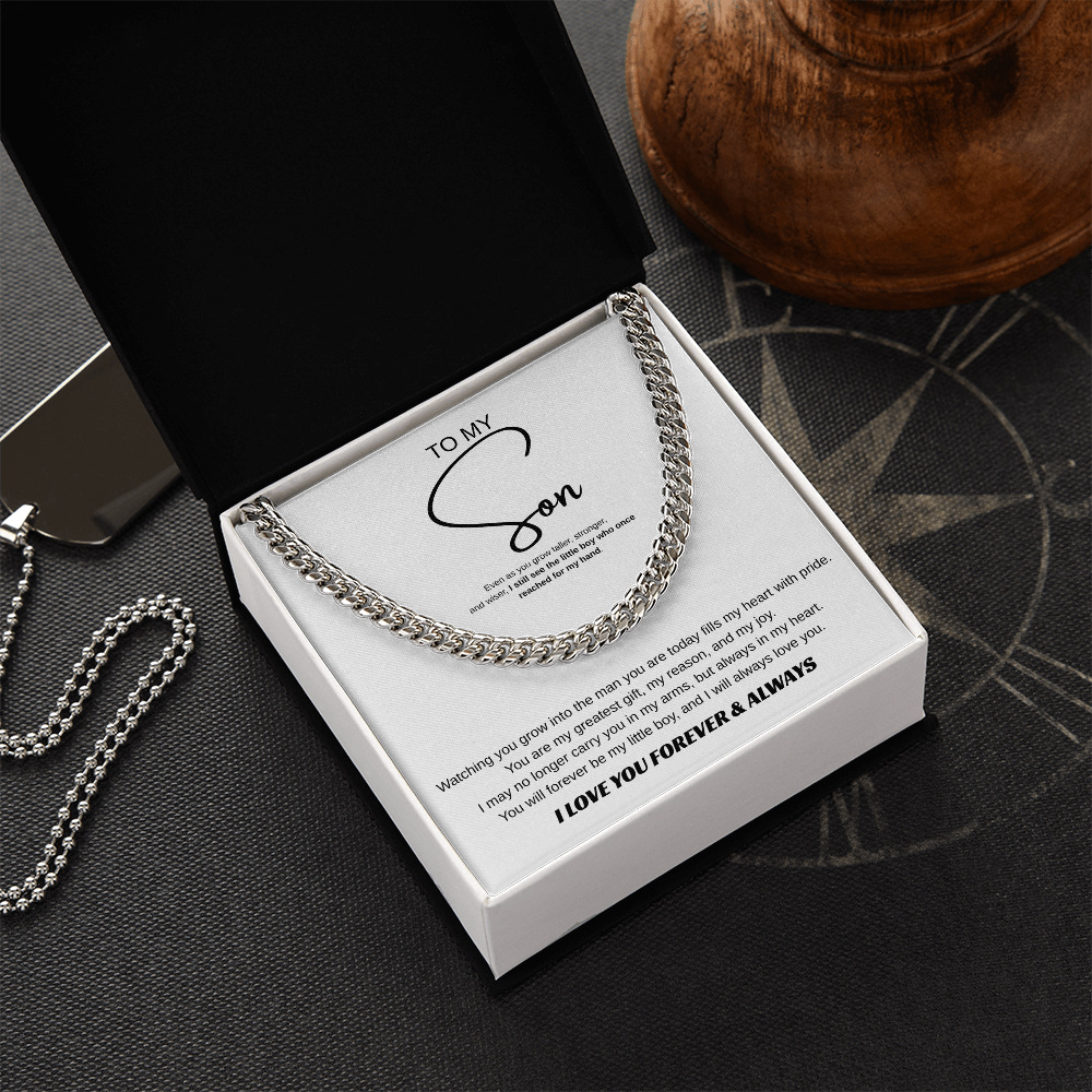 To My Son | Always In My Heart Cuban Necklace