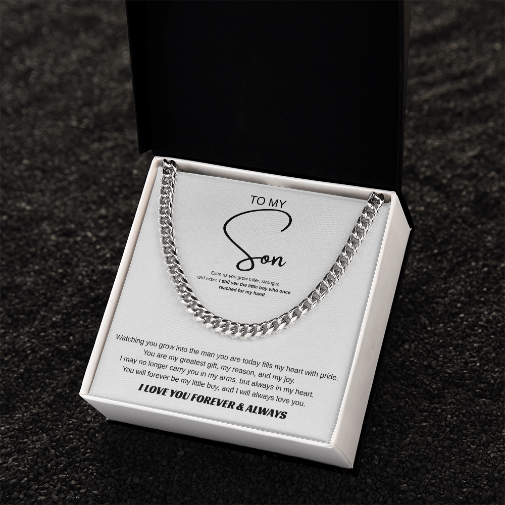 To My Son | Always In My Heart Cuban Necklace