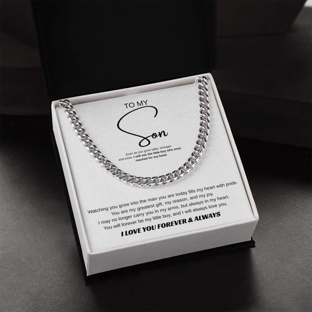 To My Son | Always In My Heart Cuban Necklace