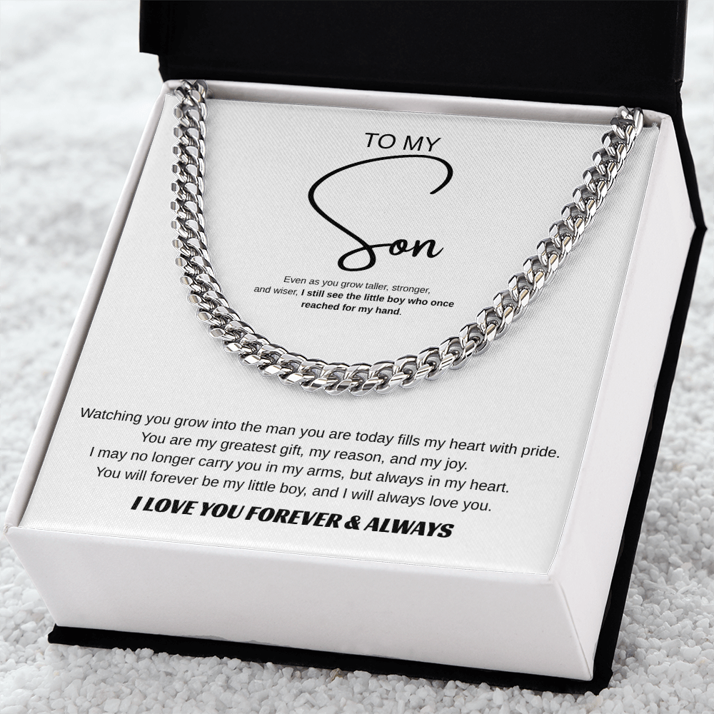 To My Son | Always In My Heart Cuban Necklace