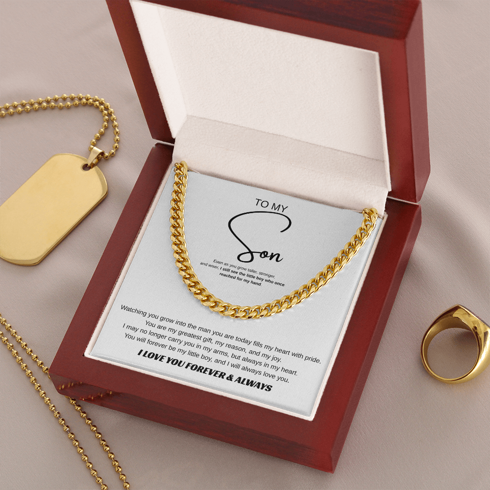 To My Son | Always In My Heart Cuban Necklace