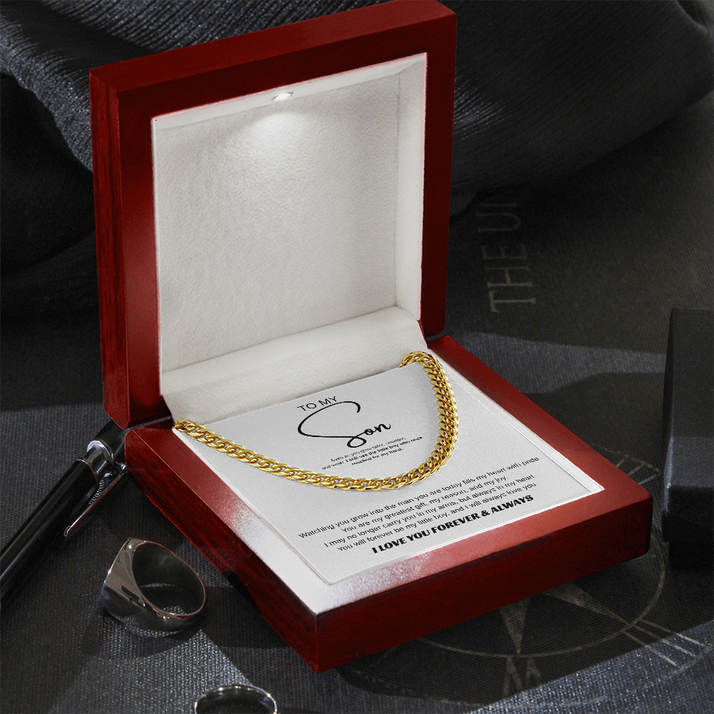 To My Son | Always In My Heart Cuban Necklace