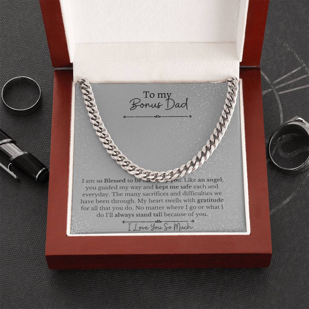 To My Dad-You are a Bonus-Thank You |Cuban Chain