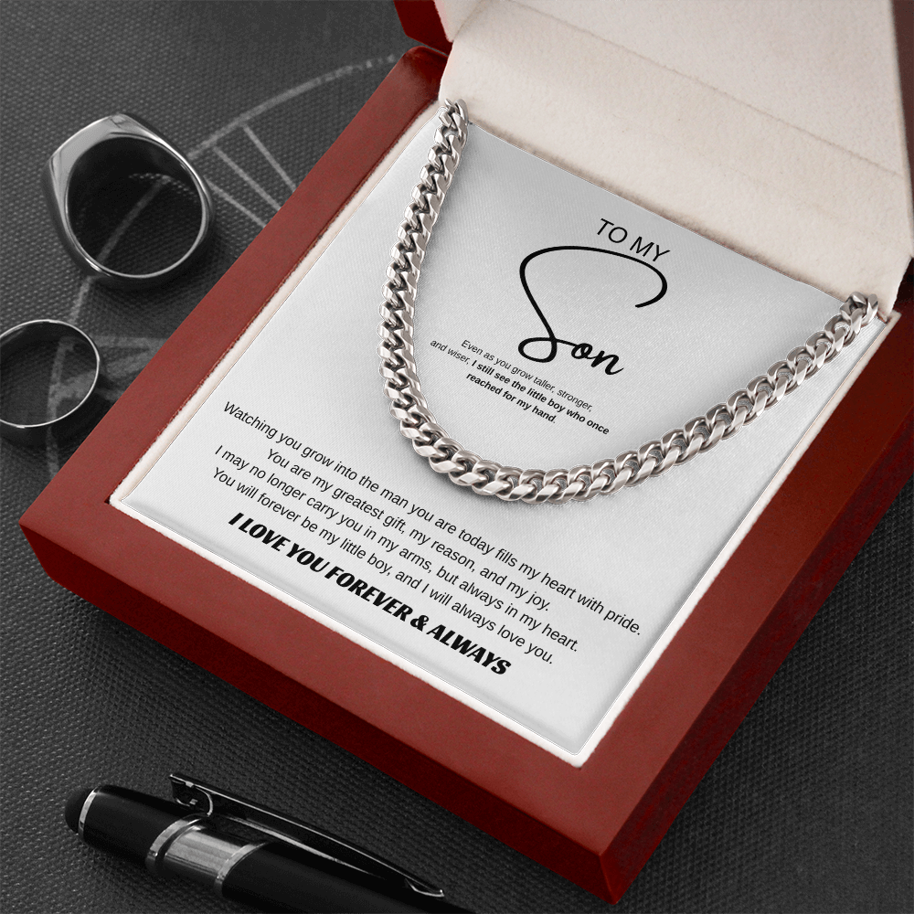 To My Son | Always In My Heart Cuban Necklace