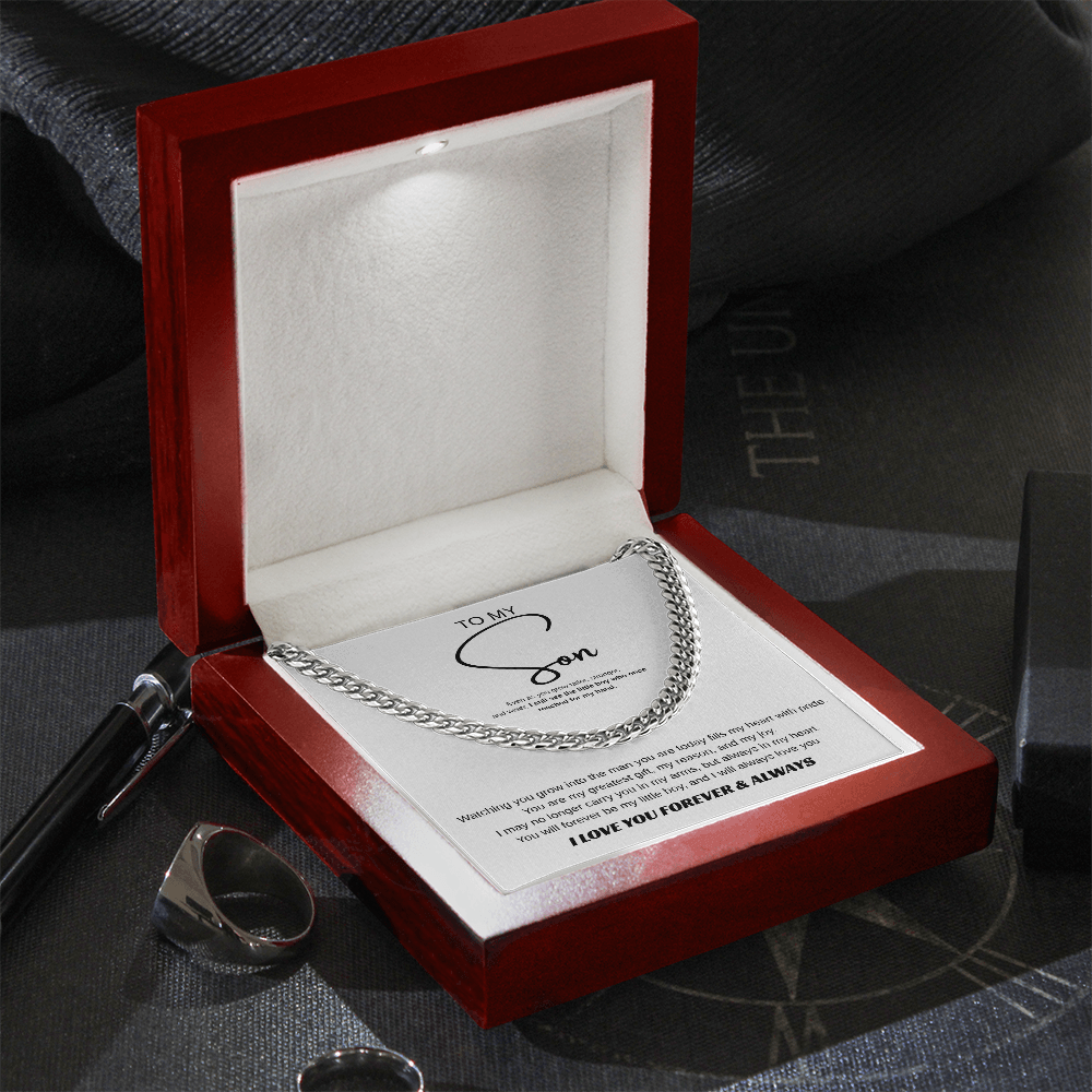 To My Son | Always In My Heart Cuban Necklace