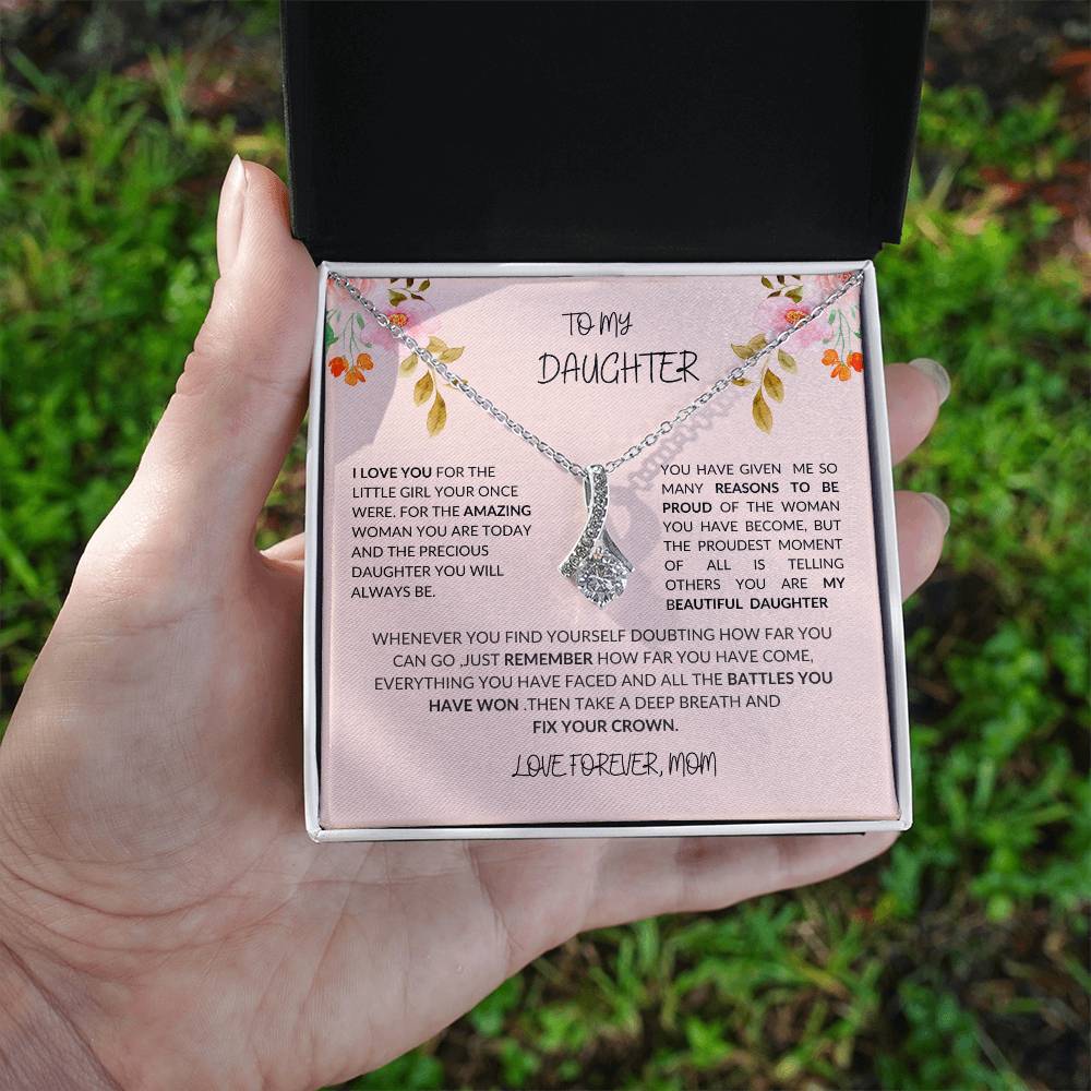 To My Daughter- I LOVE YOU Beauty Necklace