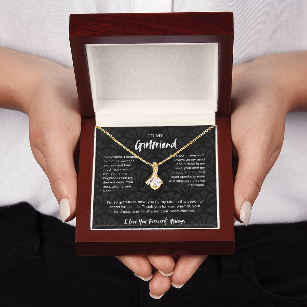 To My Girlfriend – Forever & Always |Necklace with Romantic Message Card