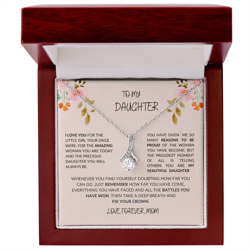 To My Daughter- I LOVE YOU Beauty Necklace