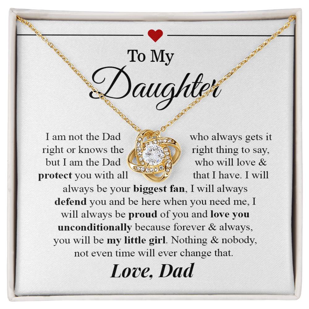 To My Daughter | I Will Always Be Proud Of You - Love Knot Necklace