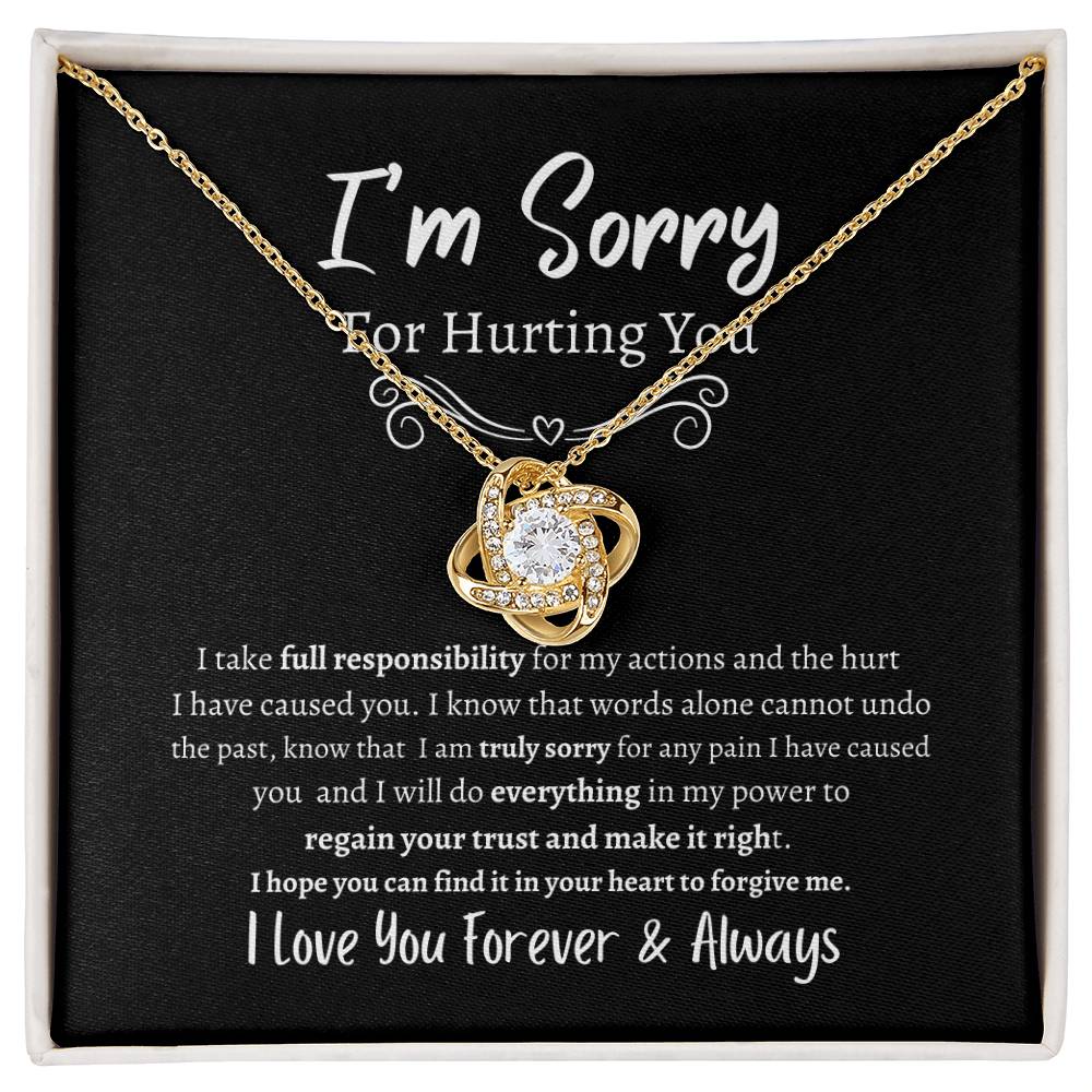 I'M SORRY FOR HURTING YOU LOVE KNOT NECKLACE B