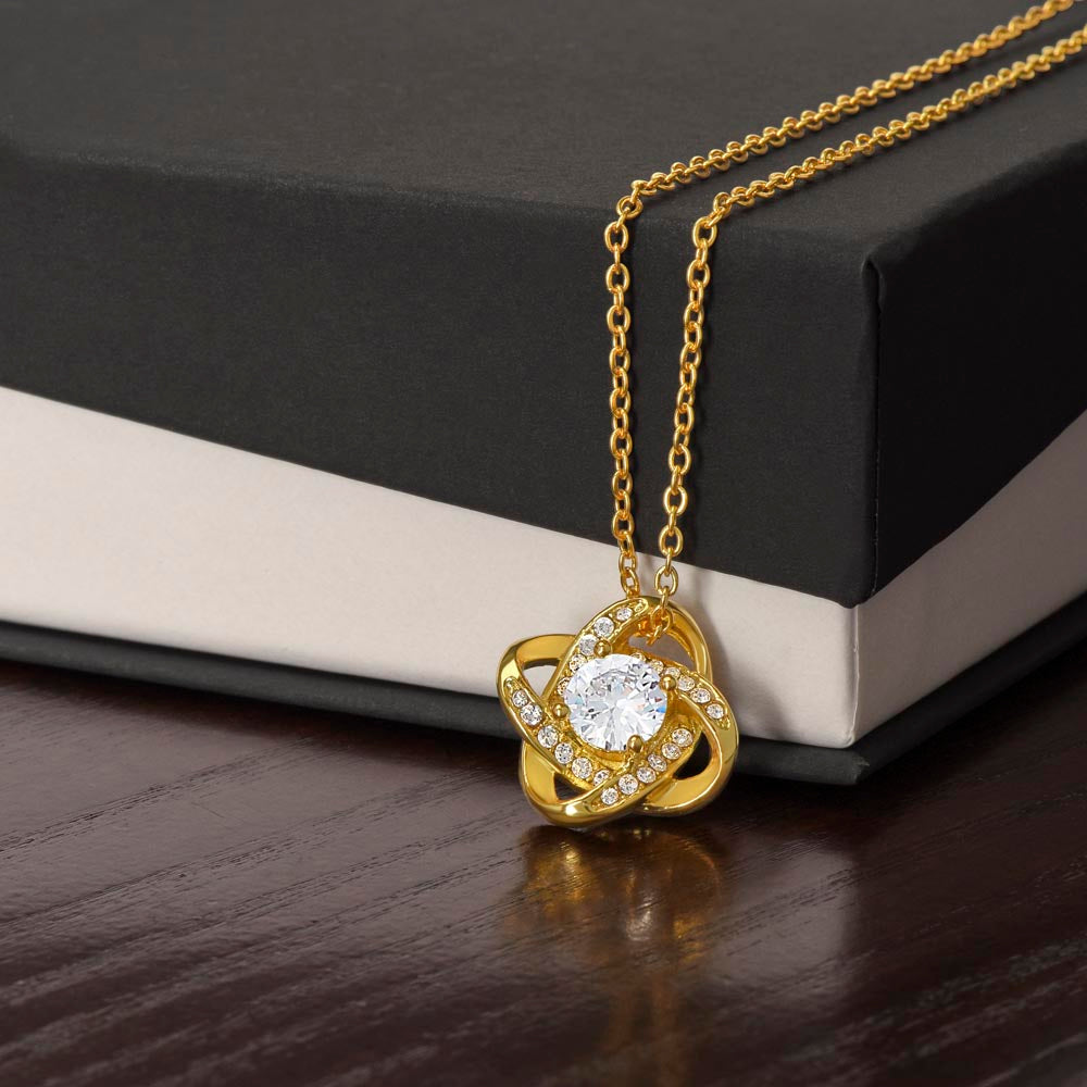 To My Beautiful Mom_ Beautiful Love Knot Gold