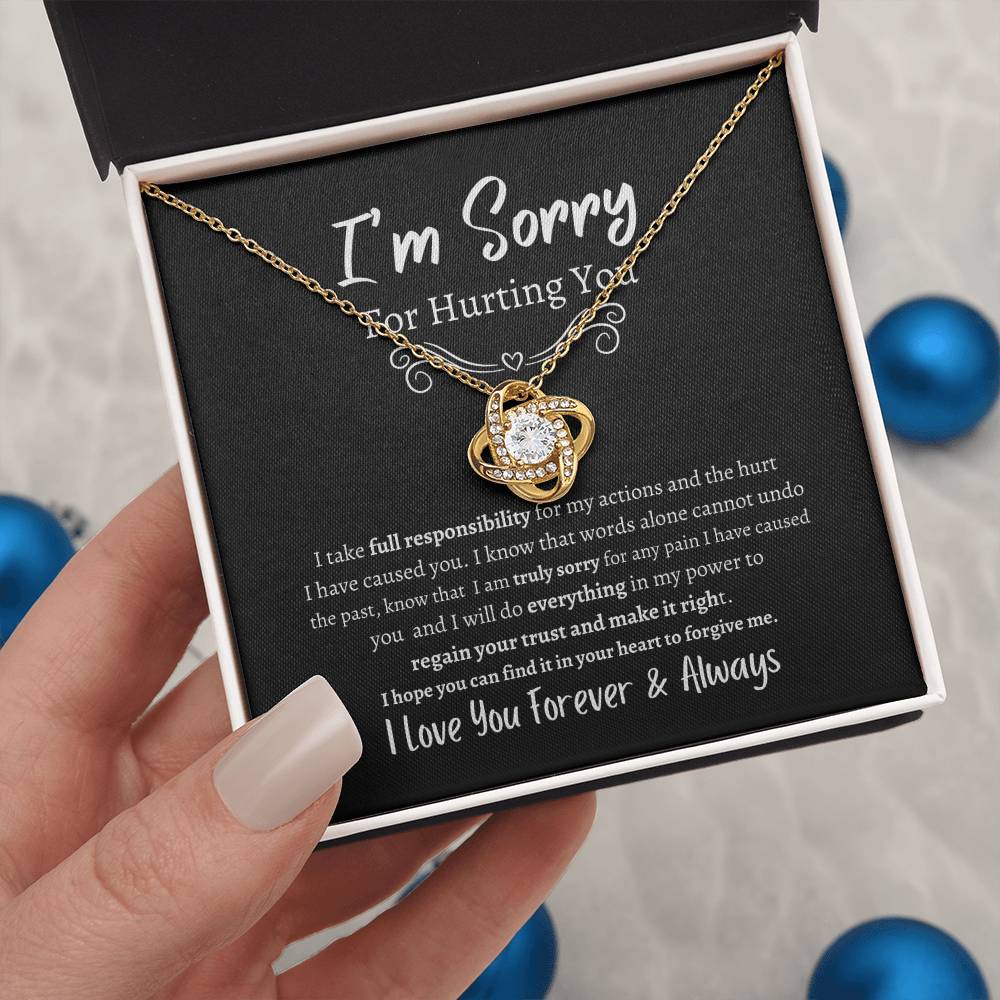 I'M SORRY FOR HURTING YOU LOVE KNOT NECKLACE B