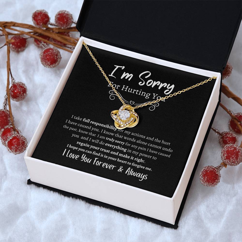 I'M SORRY FOR HURTING YOU LOVE KNOT NECKLACE B